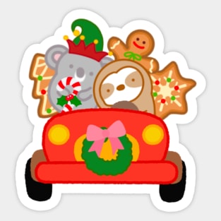 Cute Holiday Cheer Christmas Car Sticker